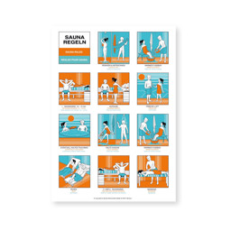 Zeige Details für Karibu Baderegeltafel Bild von Karibu Baderegeltafel