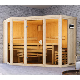 Zeige Details für Karibu 68 mm System Sauna Alcinda Bild von Karibu 68 mm System Sauna Alcinda