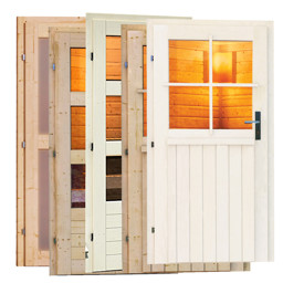 Zeige Details für Karibu Sauna Türelement Aussensauna Bild von Karibu Sauna Türelement Aussensauna