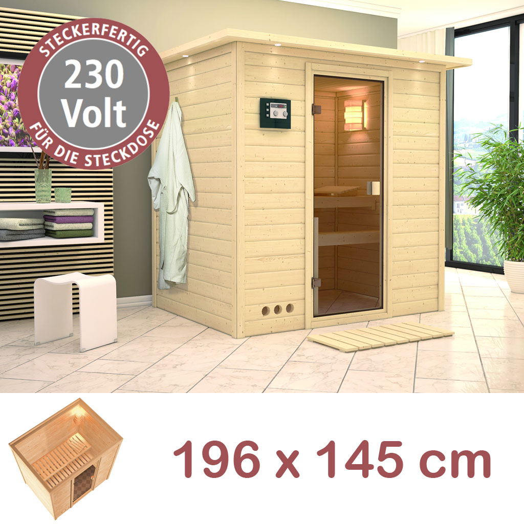 Bild für Kategorie Karibu Plug & Play Sauna Ronja