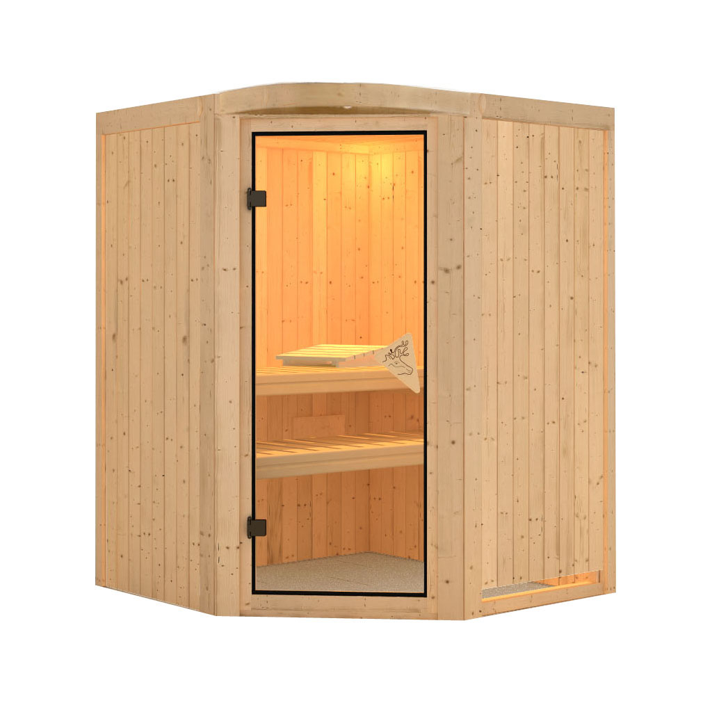 Bild von Karibu 68 mm System Sauna Asmada Rundbogen