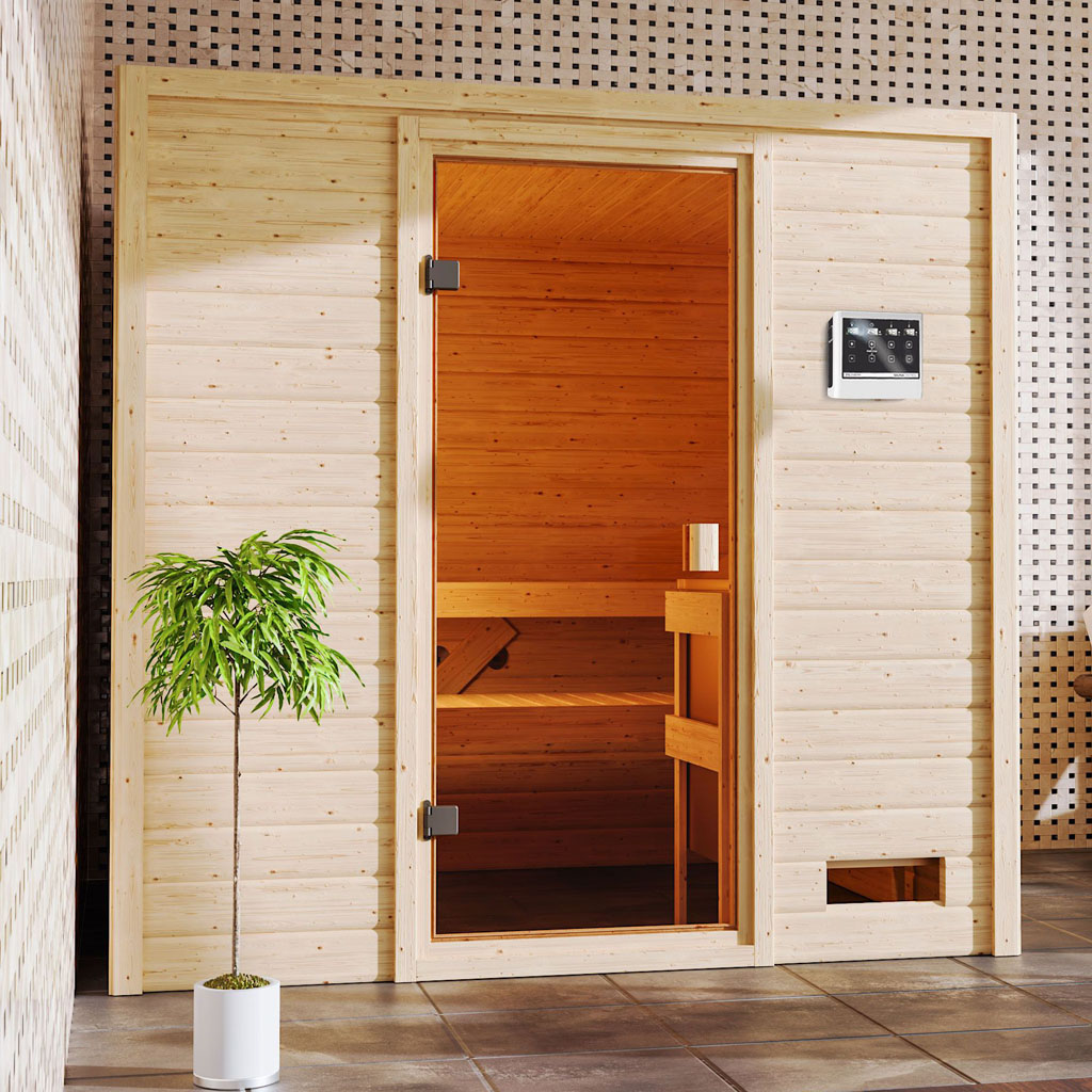 Bild von Woodgarden 38 mm Massiv Sauna Adelina