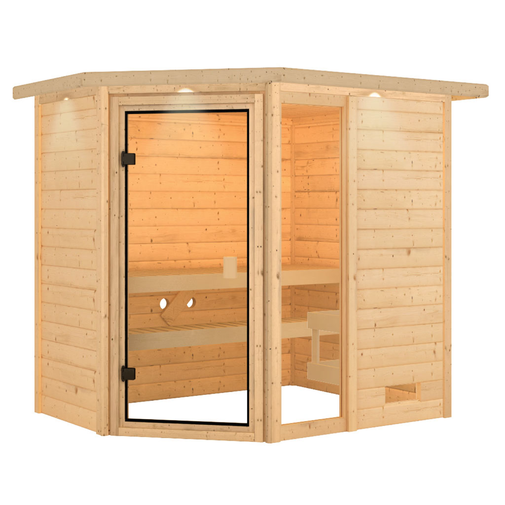 Bild von Karibu 38 mm Massiv Sauna Sara