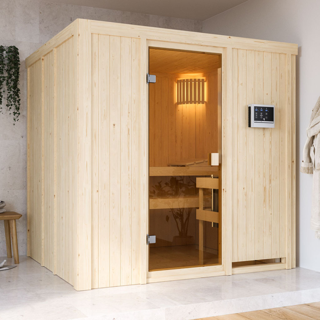 Bild von Woodfeeling 68 mm System Aktionssauna Sauna TROMSÖ