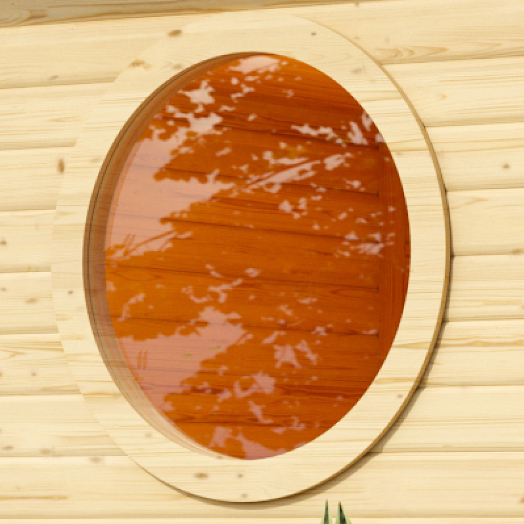 Bild von Karibu 40 mm Saunafenster Rund 80 cm Klarglas