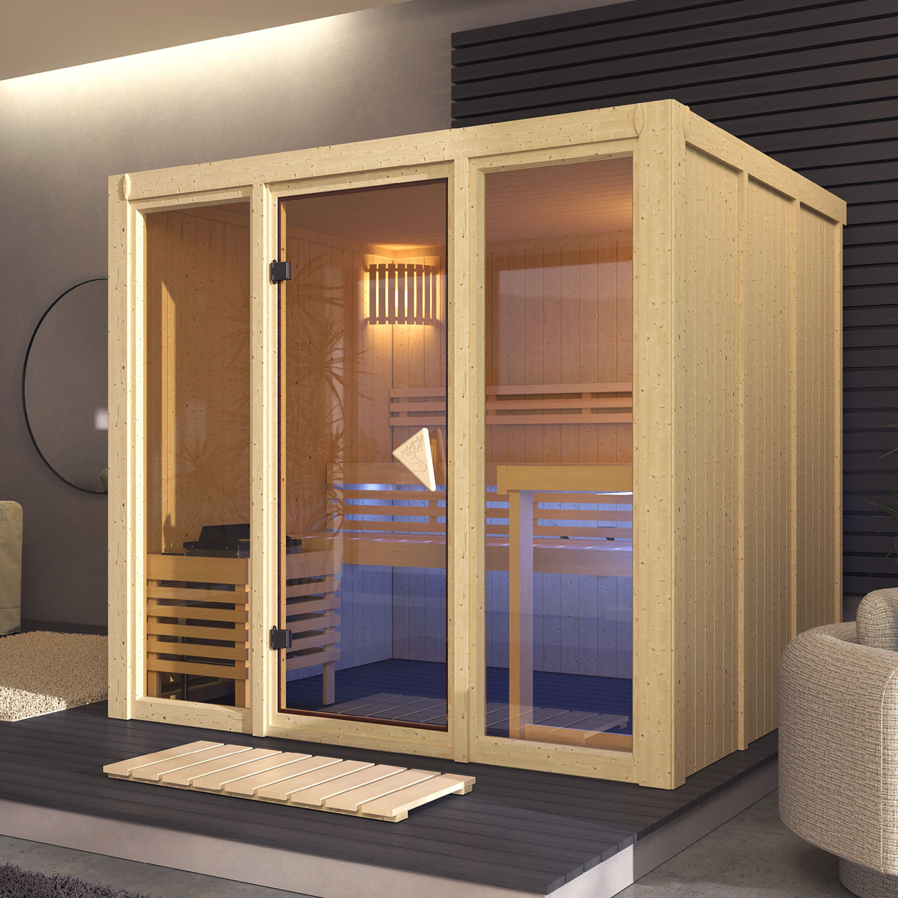 Karibu 68 mm System Sauna Avari 4