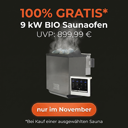 GRATIS BIO Saunaofen 9 kW mit elektronischer Außensteuerung EASY